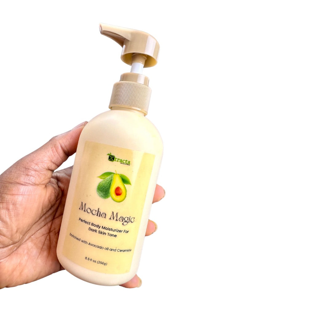 Hands applying a moisturizing lotion to smooth, hydrated skin