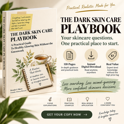 The Dark Skin Care Playbook by Xtracta Skincare, a 118-page digital skincare guide with practical guidance for making more confident skincare decisions.
